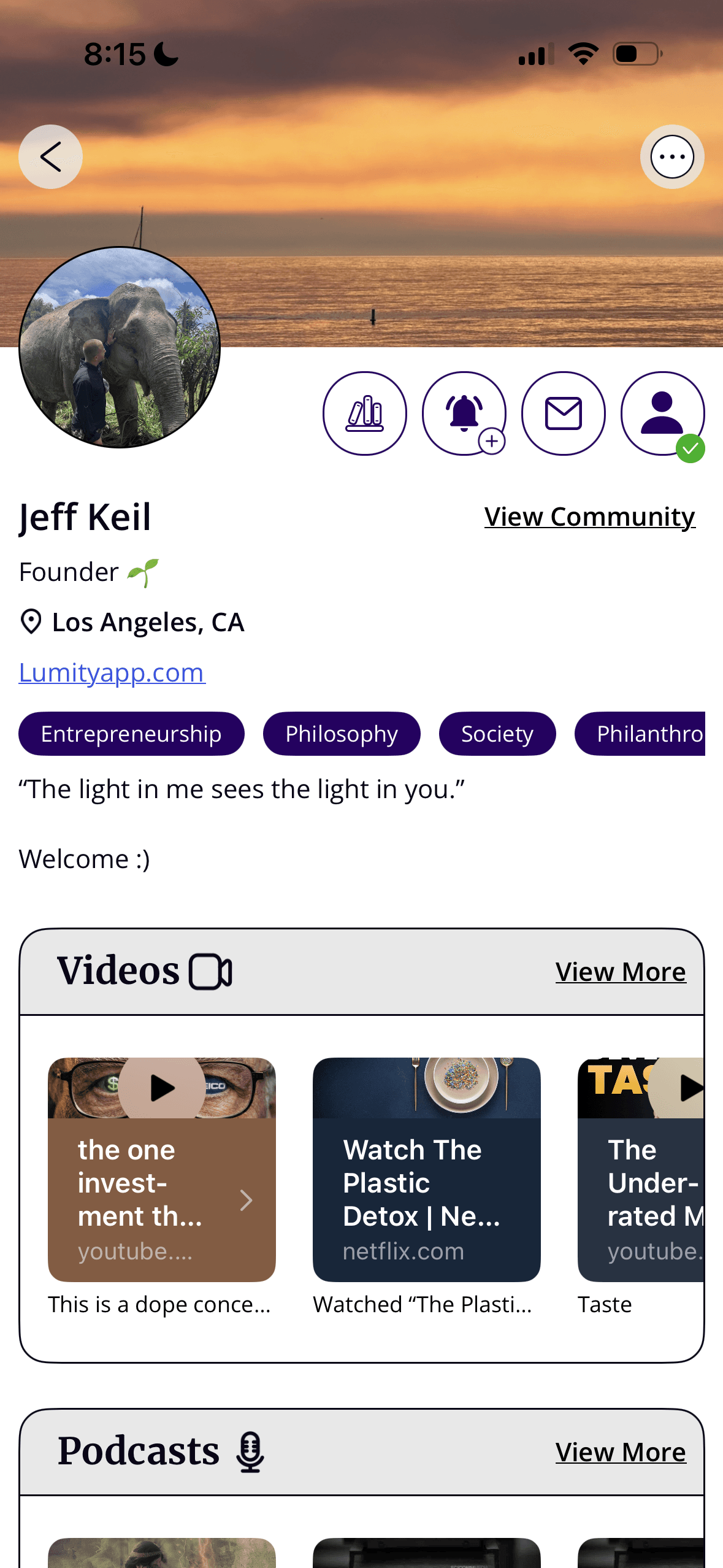 Lumity profile