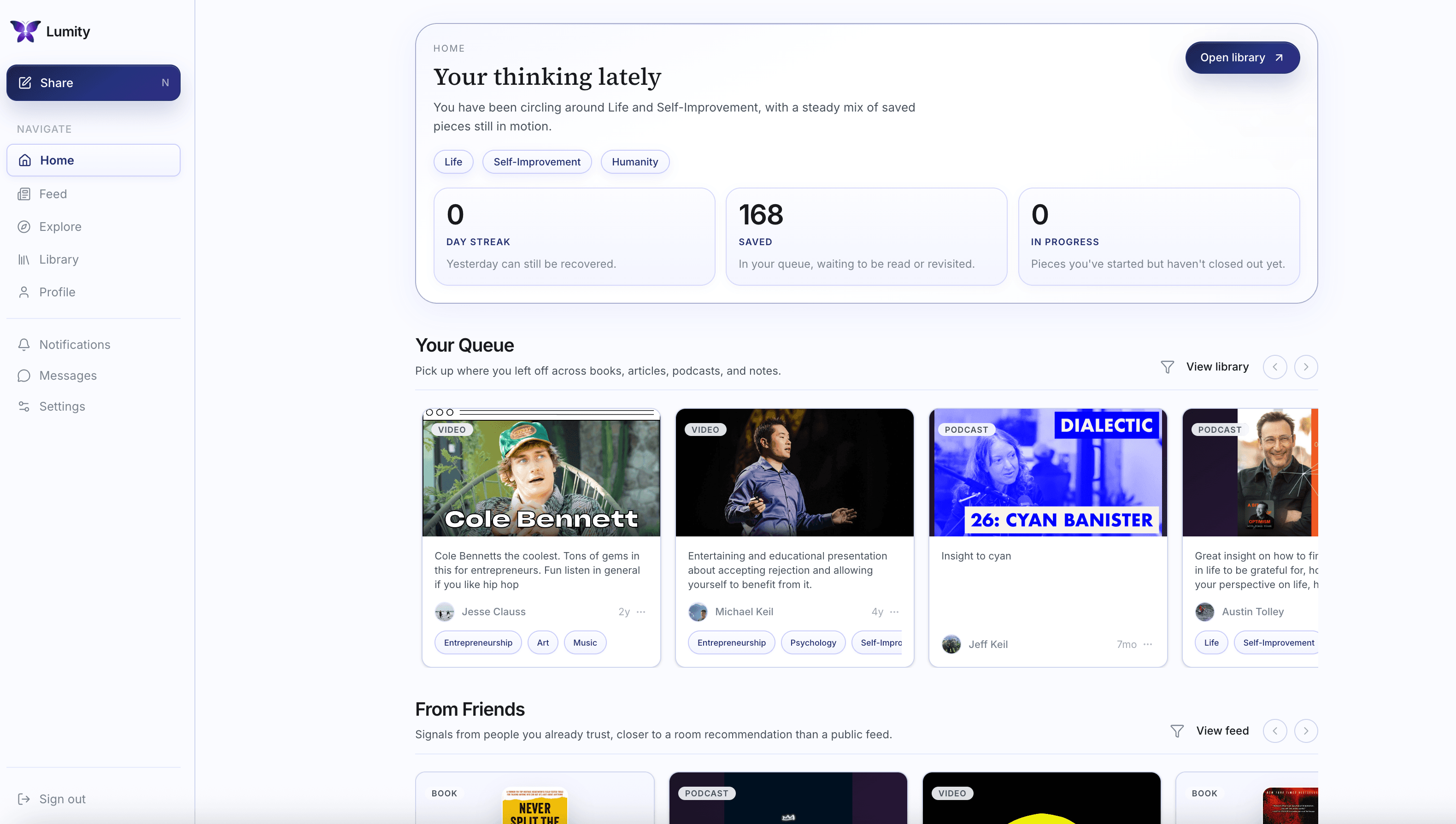 Lumity web app preview